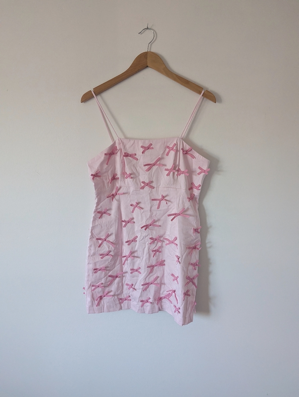NWT! Anthropologie Maeve The Brynne 3-D Spaghetti-Strap Pink Bow - Picture 2 of 8